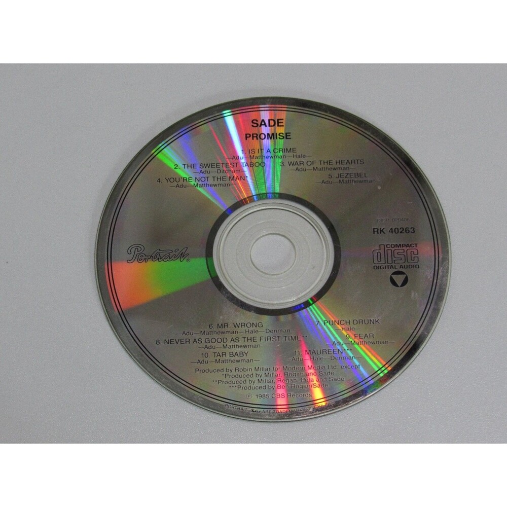SADE – Promise CD 1985 Smooth Jazz R&B Soul Pop Portrait